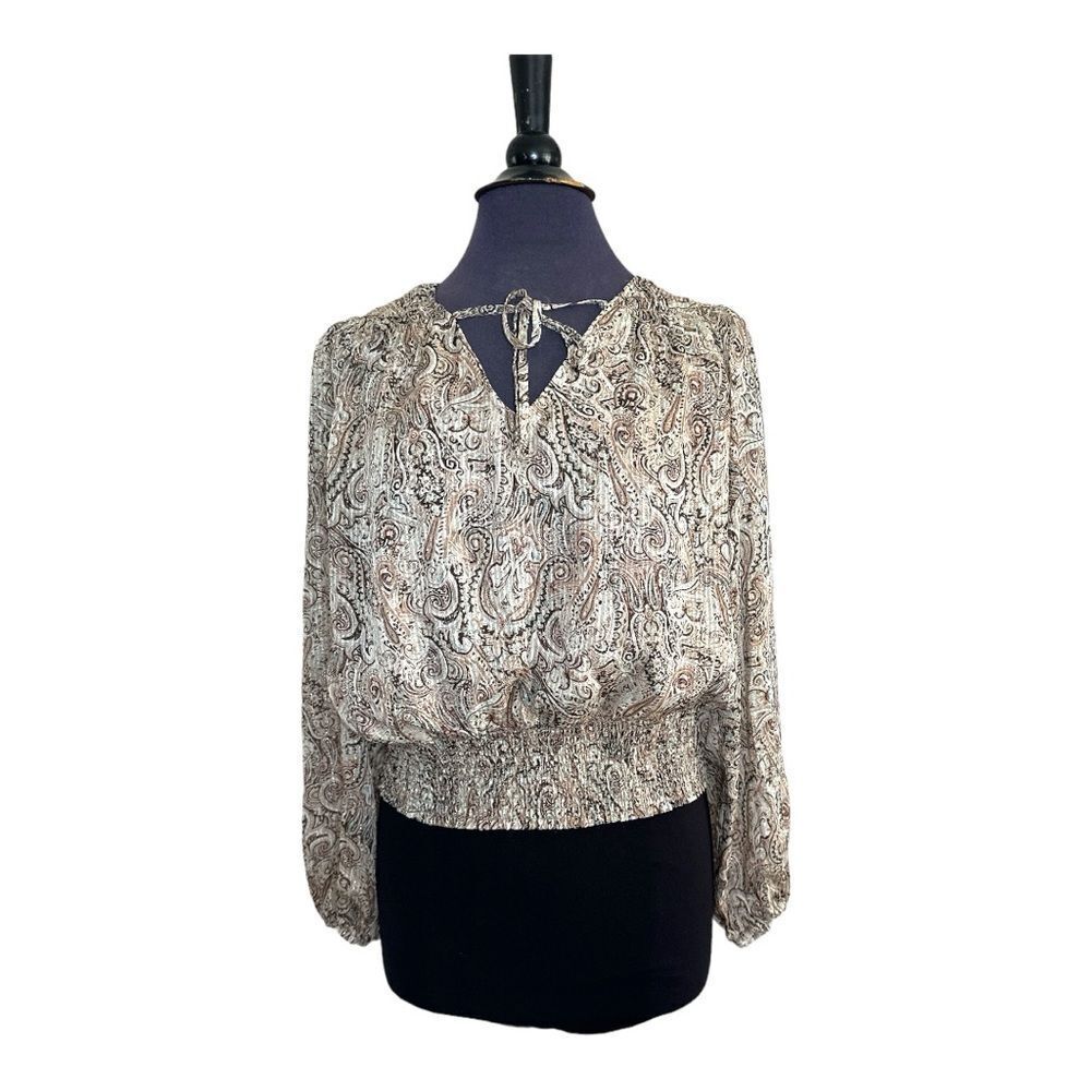JOIE Paisley Long Sleeve Top Size M